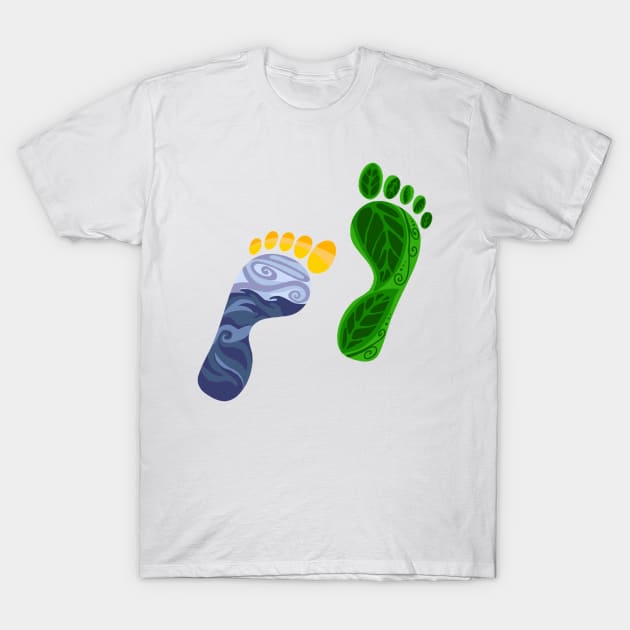 Carbon Footprint T-Shirt by Slightly Unhinged